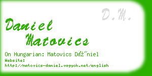 daniel matovics business card